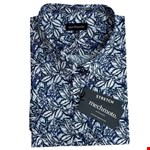 Mechmoto SS Cotton Stretch Shirt Leaf Print - blue print